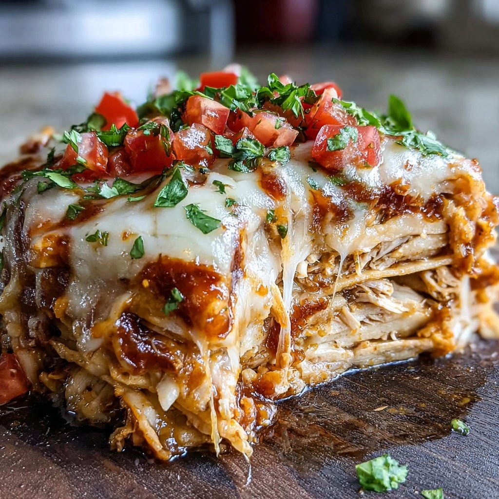Shredded Chicken Enchilada Casserole