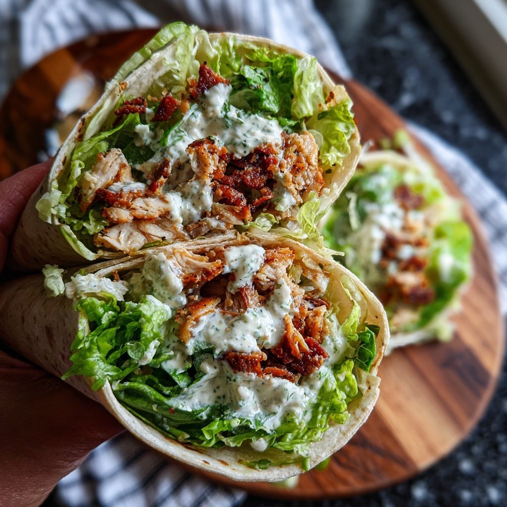 Rotisserie Chicken Caesar Wraps