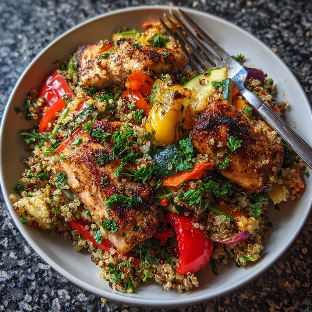 Healthy Grilled Chicken And Quinoa Salad