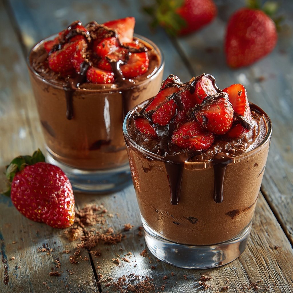 Chocolate Strawberry Dessert Glasses