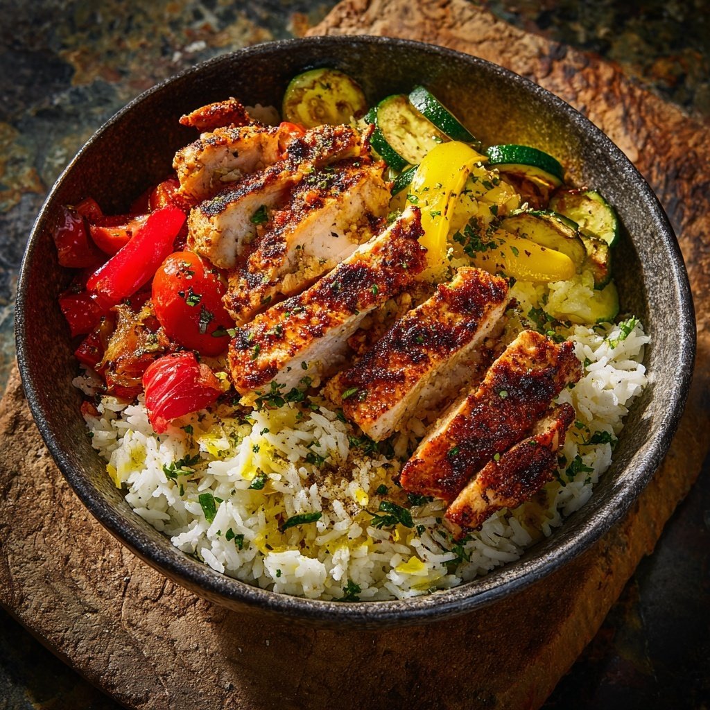 Mediterranean Chicken Rice Plate