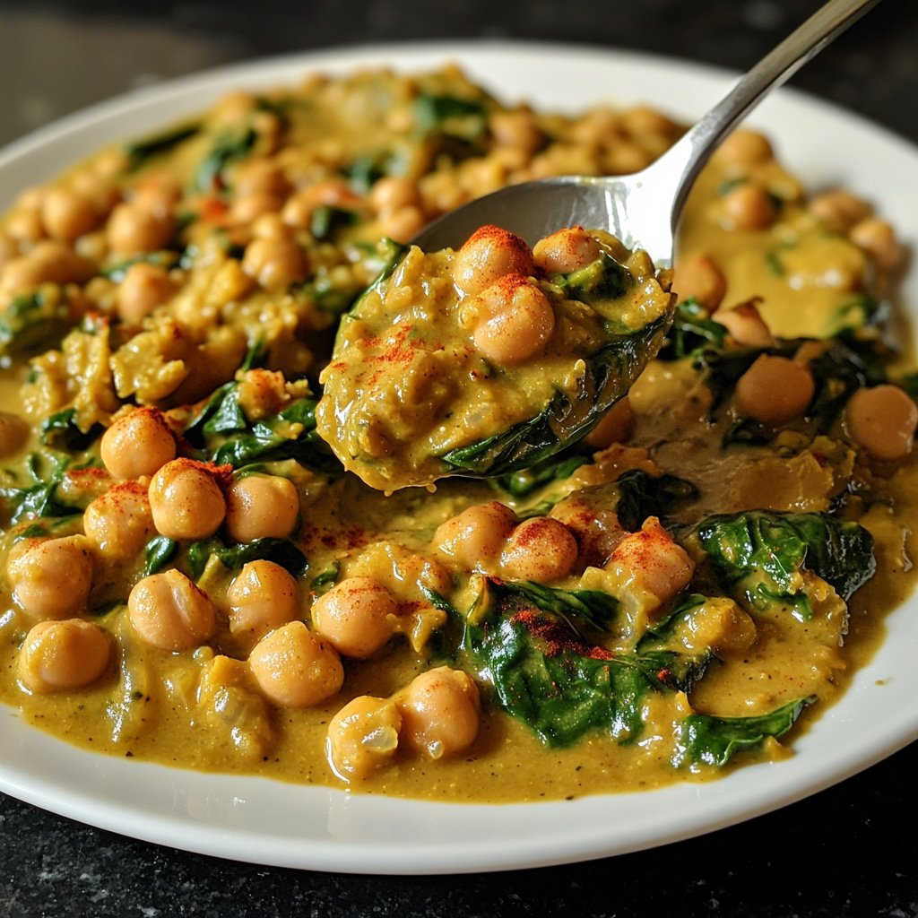 Healthy Chickpea Spinach Curry