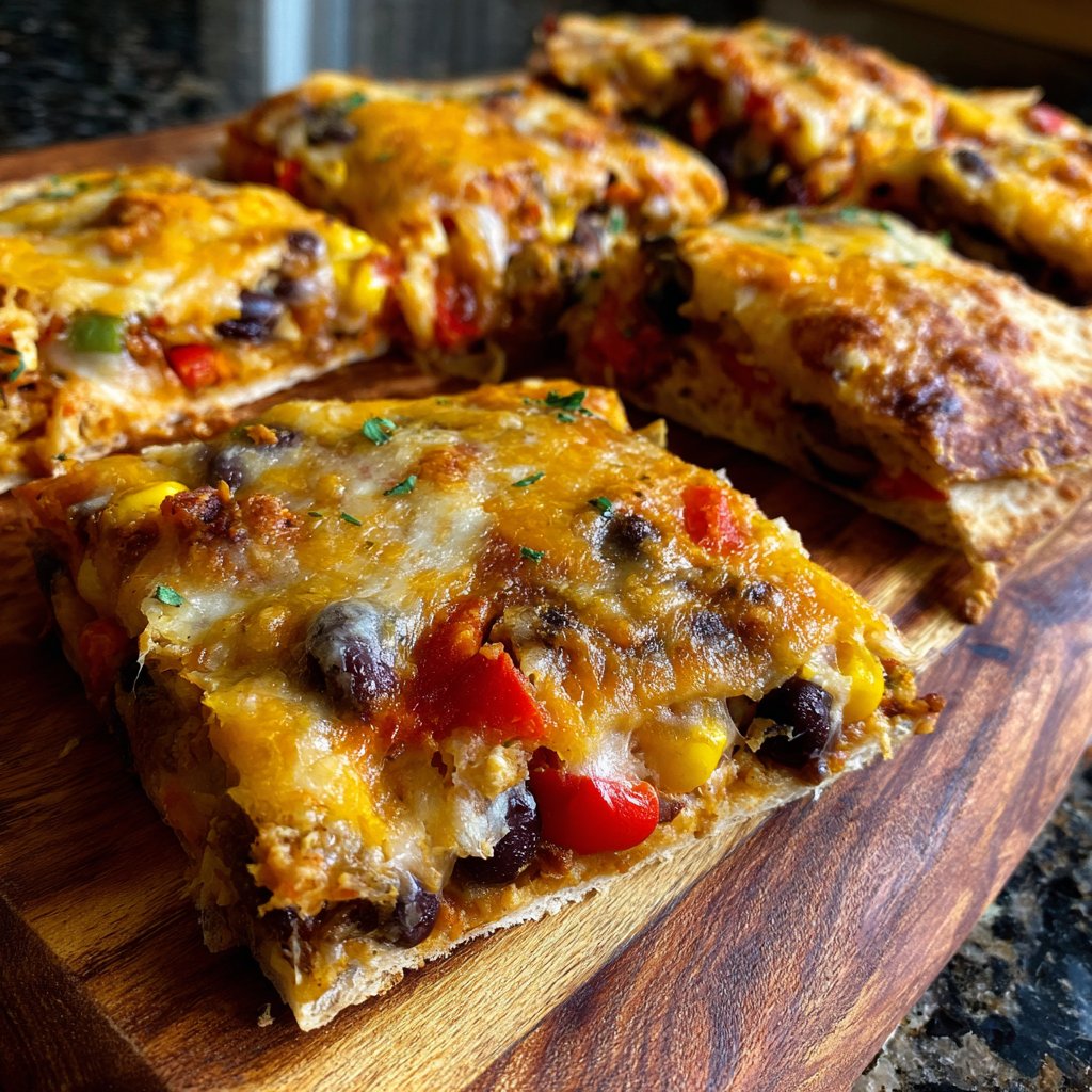 Super Bowl Baked Veggie Quesadilla Squares