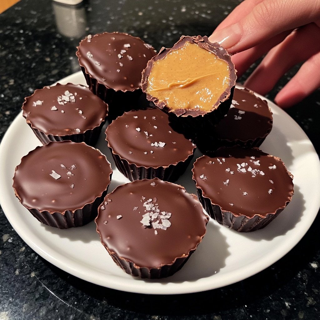 Homemade Peanut Butter Cups with Sea Salt