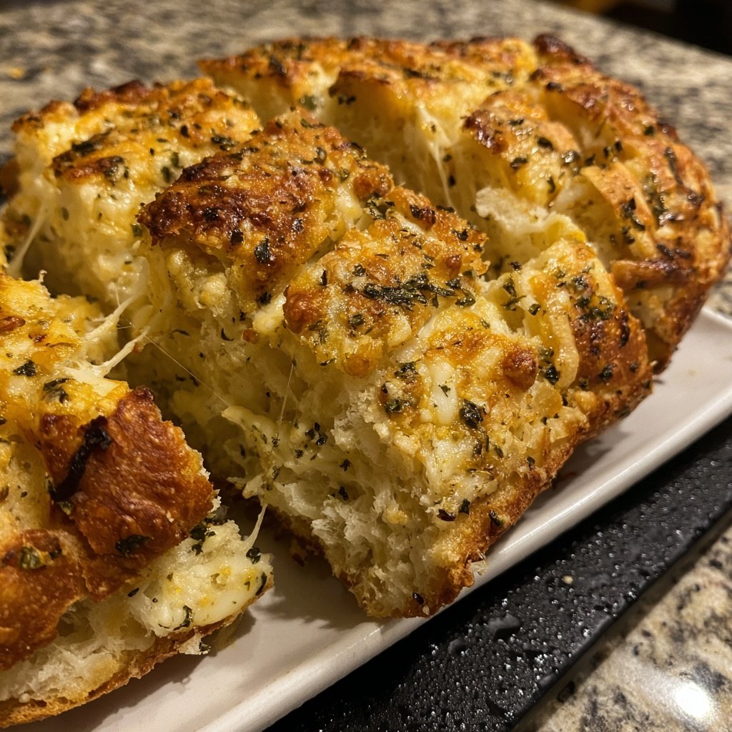 Super Bowl Appetizer Cheesy Garlic Bread