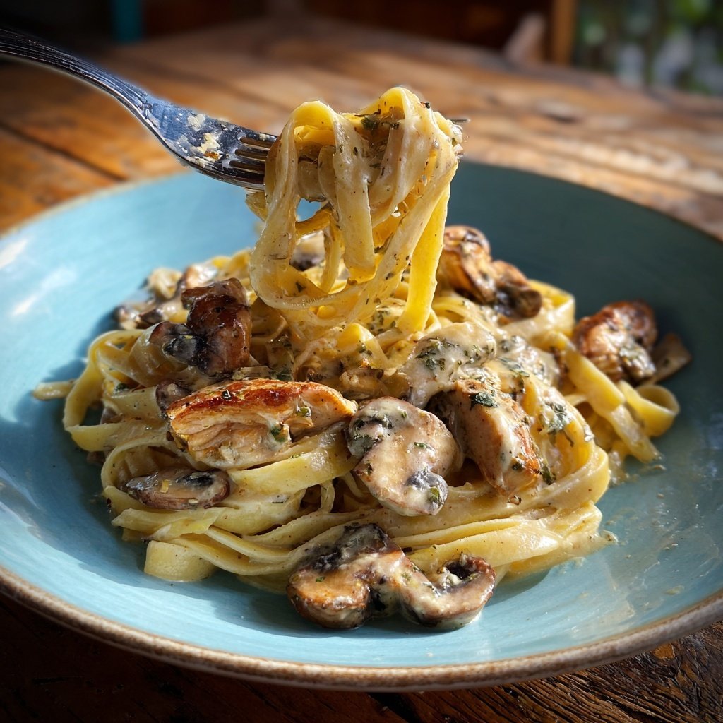 Creamy Mushroom Chicken Pasta